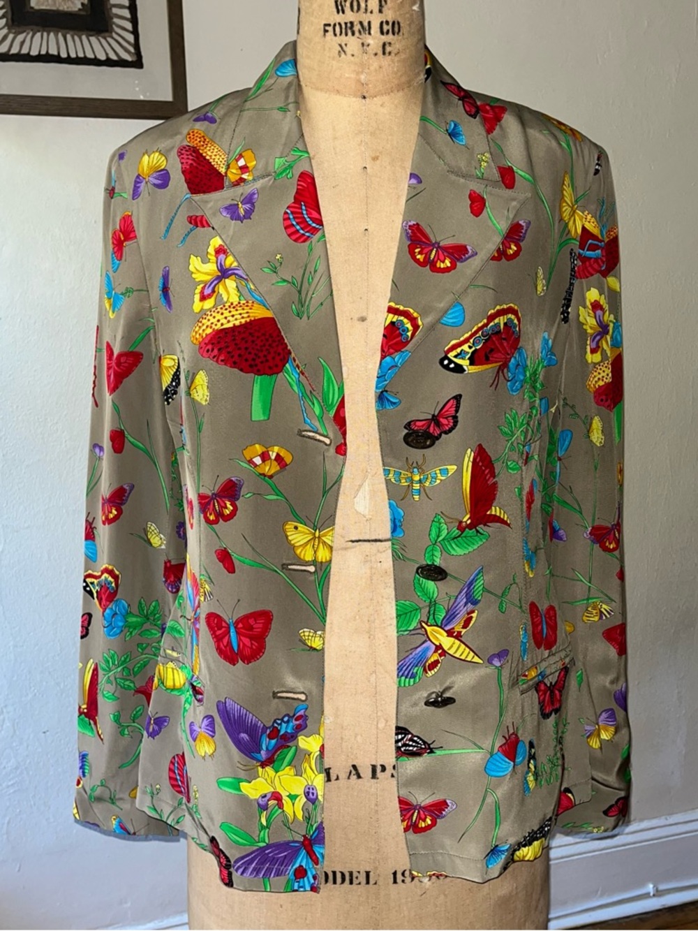 Iconic 90’s Gianni Versace Butterfly Garden Blazer